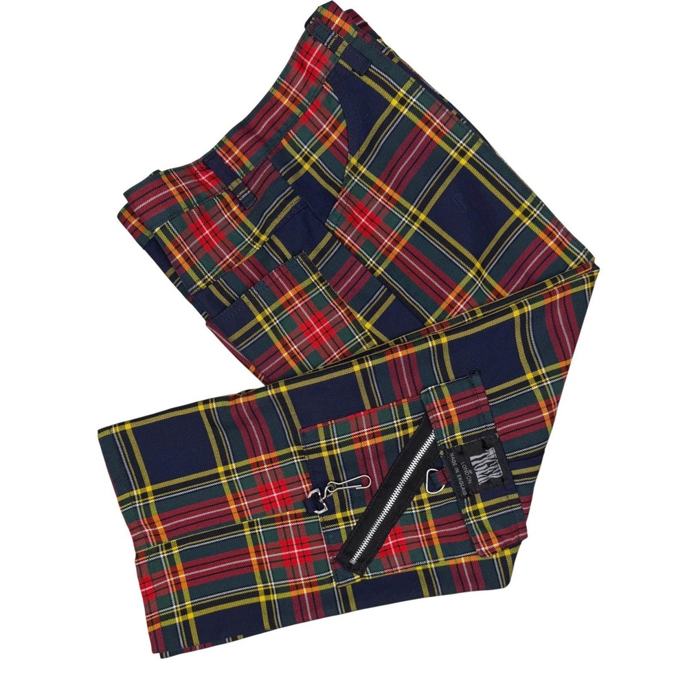 Vintage Tiger of London Plaid Cargo Pants High Waisted Bondage Punk Rock 30 - Picture 16 of 16